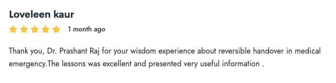 Review from learner